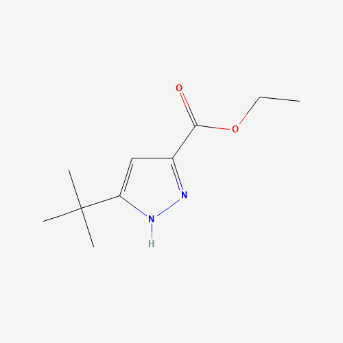 ethyl 5-tert-butyl-1H-pyrazole-3-carboxylate (CAS: 916791-97-4) - Chemical Structure and Molecular Formula 