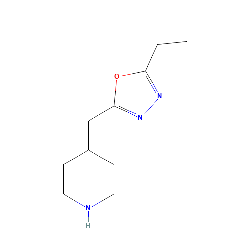 2-ethyl-5-(piperidin-4-ylmethyl)-1,3,4-oxadiazole (CAS: 1263387-85-4) - Related Chemical Product