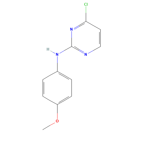 4-chloro-N-(4-methoxyphenyl)pyrimidin-2-amine (CAS: 925920-90-7) - Chemical Structure and Molecular Formula 