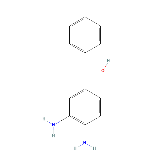 1-(3,4-diaminophenyl)-1-phenylethanol (CAS: 1261222-03-0) - Chemical Structure and Molecular Formula 