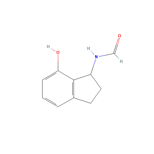 N-(7-hydroxy-2,3-dihydro-1H-inden-1-yl)formamide (CAS: 479205-57-7) - Chemical Structure and Molecular Formula 