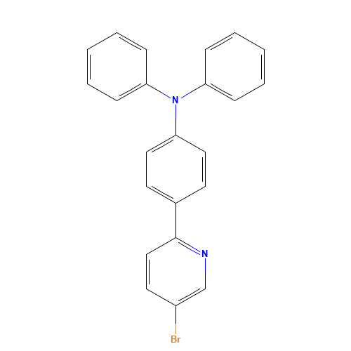 4-(5-bromopyridin-2-yl)-N,N-diphenylaniline (CAS: 1257900-36-9) - Chemical Structure and Molecular Formula 