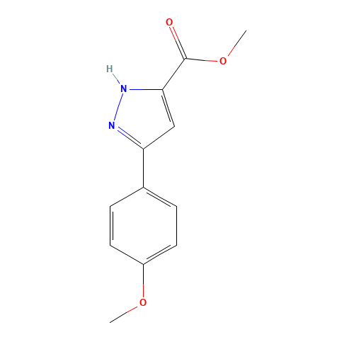 methyl 3-(4-methoxyphenyl)-1H-pyrazole-5-carboxylate (CAS: 192701-83-0) - Chemical Structure and Molecular Formula 