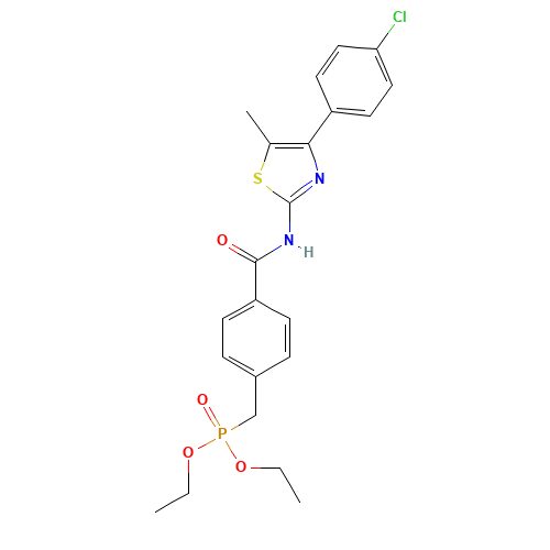 N-[4-(4-chlorophenyl)-5-methyl-1,3-thiazol-2-yl]-4-(diethoxyphosphorylmethyl)benzamide (CAS: 623152-06-7) - Related Chemical Product