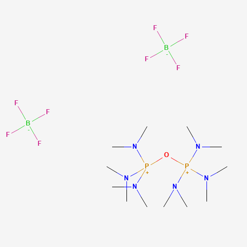tris(dimethylamino)-[tris(dimethylamino)phosphaniumyloxy]phosphanium;ditetrafluoroborate (CAS: 55881-03-3) - Chemical Structure and Molecular Formula 