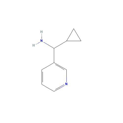 cyclopropyl(pyridin-3-yl)methanamine (CAS: 535925-69-0) - Chemical Structure and Molecular Formula 