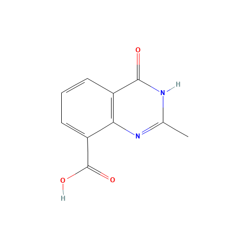 2-methyl-4-oxo-1H-quinazoline-8-carboxylic acid (CAS: 1357079-84-5) - Chemical Structure and Molecular Formula 