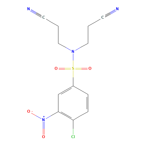 4-chloro-N,N-bis(2-cyanoethyl)-3-nitrobenzenesulfonamide (CAS: 40859-91-4) - Related Chemical Product