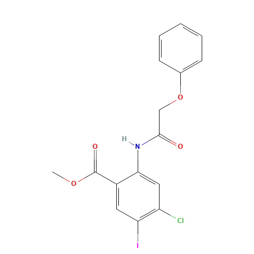 methyl 4-chloro-5-iodo-2-[(2-phenoxyacetyl)amino]benzoate (CAS: 1398336-14-5) - Related Chemical Product