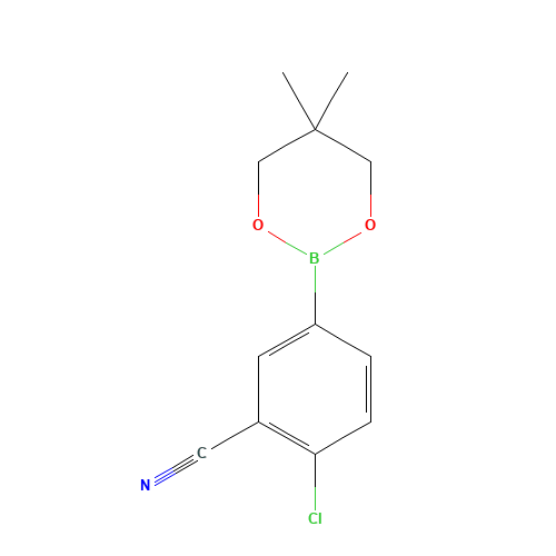2-chloro-5-(5,5-dimethyl-1,3,2-dioxaborinan-2-yl)benzonitrile (CAS: 1310950-02-7) - Related Chemical Product
