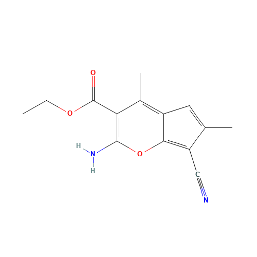 ethyl 2-amino-7-cyano-4,6-dimethylcyclopenta[b]pyran-3-carboxylate (CAS: 37500-82-6) - Related Chemical Product
