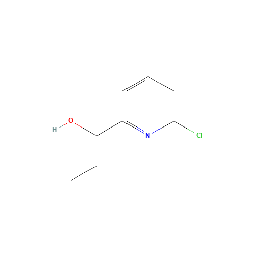 1-(6-chloropyridin-2-yl)propan-1-ol (CAS: 1352072-59-3) - Chemical Structure and Molecular Formula 
