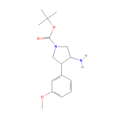 tert-butyl 3-amino-4-(3-methoxyphenyl)pyrrolidine-1-carboxylate (CAS: 1187173-47-2) - Related Chemical Product