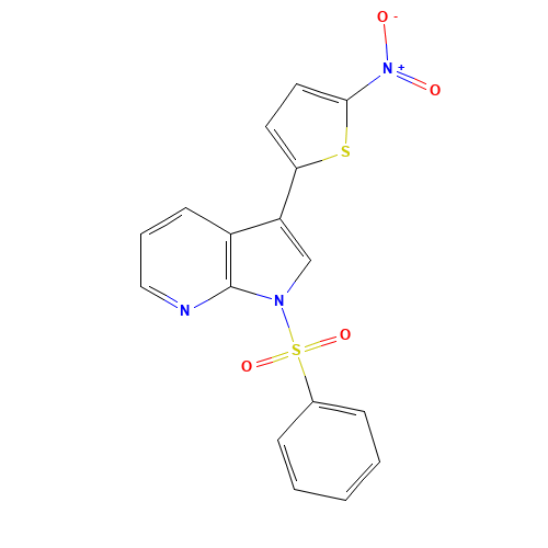 1-(benzenesulfonyl)-3-(5-nitrothiophen-2-yl)pyrrolo[2,3-b]pyridine (CAS: 943321-45-7) - Related Chemical Product