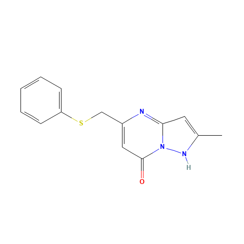 2-methyl-5-(phenylsulfanylmethyl)-1H-pyrazolo[1,5-a]pyrimidin-7-one (CAS: 478078-05-6) - Related Chemical Product