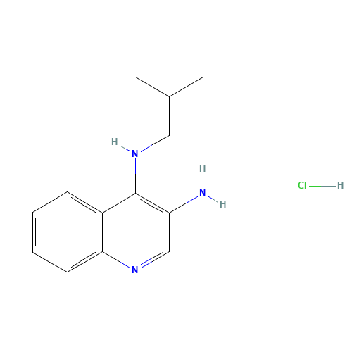4-N-(2-methylpropyl)quinoline-3,4-diamine;hydrochloride (CAS: 935521-01-0) - Chemical Structure and Molecular Formula 