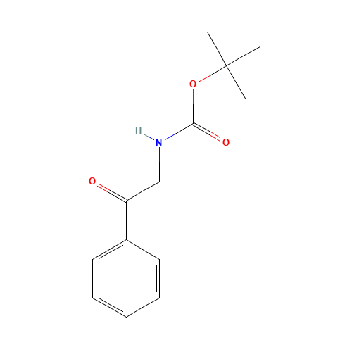 tert-butyl N-phenacylcarbamate (CAS: 76477-26-4) - Chemical Structure and Molecular Formula 