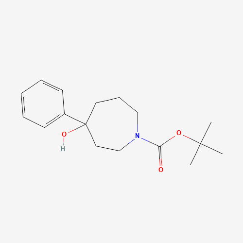 tert-butyl 4-hydroxy-4-phenylazepane-1-carboxylate (CAS: 1422424-42-7) - Chemical Structure and Molecular Formula 
