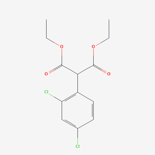 diethyl 2-(2,4-dichlorophenyl)propanedioate (CAS: 111544-93-5) - Chemical Structure and Molecular Formula 
