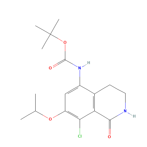 tert-butyl N-(8-chloro-1-oxo-7-propan-2-yloxy-3,4-dihydro-2H-isoquinolin-5-yl)carbamate (CAS: 1616289-58-7) - Related Chemical Product