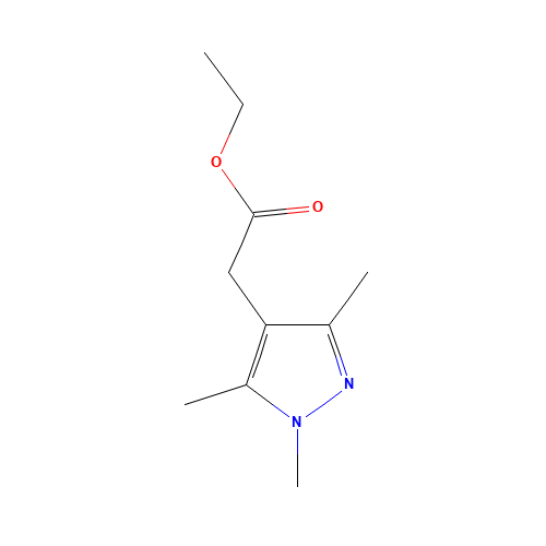 ethyl 2-(1,3,5-trimethylpyrazol-4-yl)acetate (CAS: 70598-01-5) - Chemical Structure and Molecular Formula 