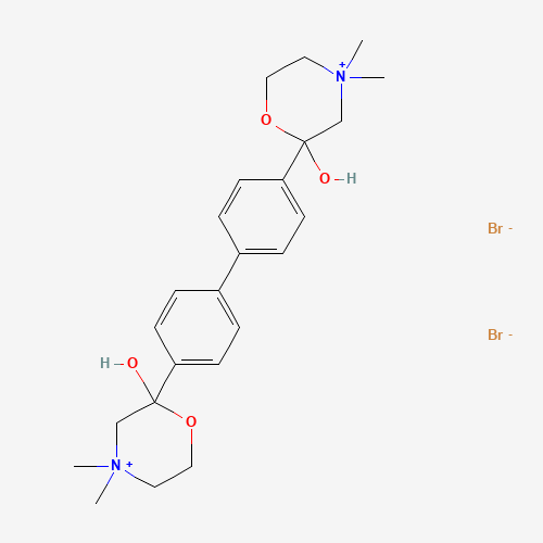 2-[4-[4-(2-hydroxy-4,4-dimethylmorpholin-4-ium-2-yl)phenyl]phenyl]-4,4-dimethylmorpholin-4-ium-2-ol;dibromide (CAS: 312-45-8) - Related Chemical Product