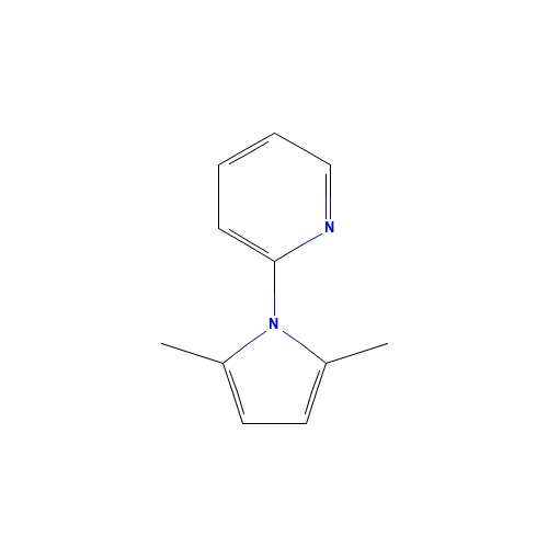 2-(2,5-dimethylpyrrol-1-yl)pyridine (CAS: 32570-88-0) - Chemical Structure and Molecular Formula 