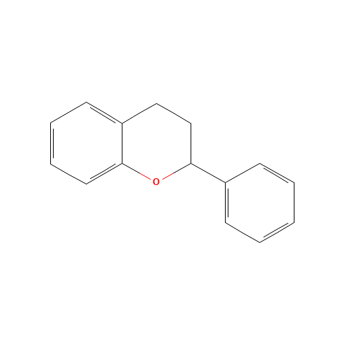 2-phenyl-3,4-dihydro-2H-chromene (CAS: 494-12-2) - Chemical Structure and Molecular Formula 