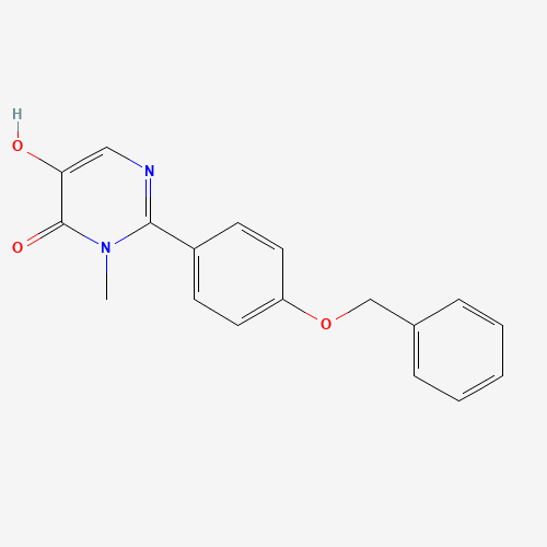 5-hydroxy-3-methyl-2-(4-phenylmethoxyphenyl)pyrimidin-4-one (CAS: 1333239-92-1) - Chemical Structure and Molecular Formula 