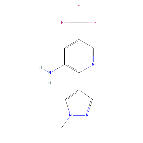 2-(1-methylpyrazol-4-yl)-5-(trifluoromethyl)pyridin-3-amine (CAS: 1211528-86-7) - Related Chemical Product