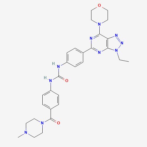 1-[4-(3-ethyl-7-morpholin-4-yltriazolo[4,5-d]pyrimidin-5-yl)phenyl]-3-[4-(4-methylpiperazine-1-carbonyl)phenyl]urea (CAS: 1173204-81-3) - Related Chemical Product