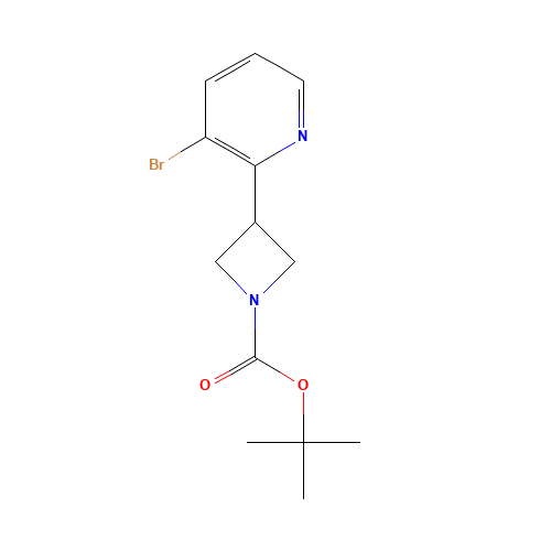 tert-butyl 3-(3-bromopyridin-2-yl)azetidine-1-carboxylate (CAS: 1349873-31-9) - Chemical Structure and Molecular Formula 