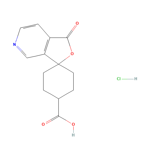 1'-oxospiro[cyclohexane-4,3'-furo[3,4-c]pyridine]-1-carboxylic acid;hydrochloride (CAS: 687640-97-7) - Related Chemical Product
