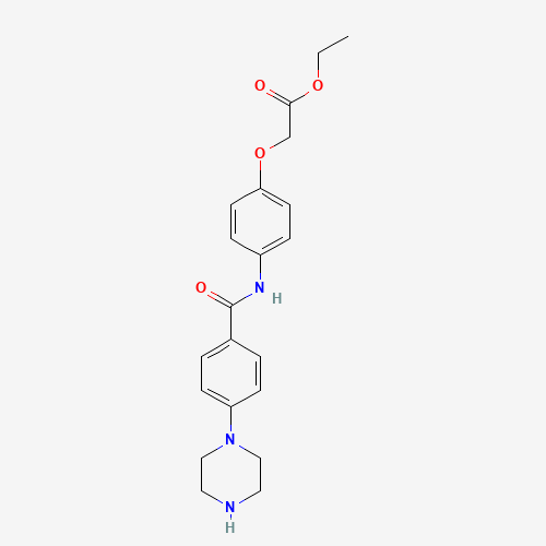 ethyl 2-[4-[(4-piperazin-1-ylbenzoyl)amino]phenoxy]acetate (CAS: 780738-56-9) - Related Chemical Product