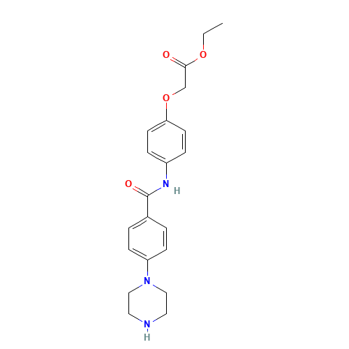 ethyl 2-[4-[(4-piperazin-1-ylbenzoyl)amino]phenoxy]acetate (CAS: 780738-56-9) - Related Chemical Product