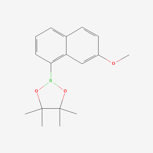 2-(7-methoxynaphthalen-1-yl)-4,4,5,5-tetramethyl-1,3,2-dioxaborolane (CAS: 627525-98-8) - Chemical Structure and Molecular Formula 