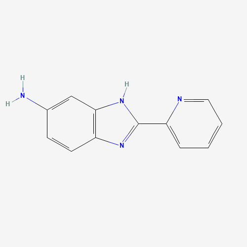 2-pyridin-2-yl-3H-benzimidazol-5-amine (CAS: 55396-63-9) - Chemical Structure and Molecular Formula 