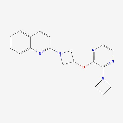 2-[3-[3-(azetidin-1-yl)pyrazin-2-yl]oxyazetidin-1-yl]quinoline (CAS: 1350603-57-4) - Chemical Structure and Molecular Formula 