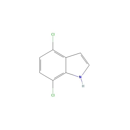 4,7-dichloro-1H-indole (CAS: 96129-73-6) - Chemical Structure and Molecular Formula 