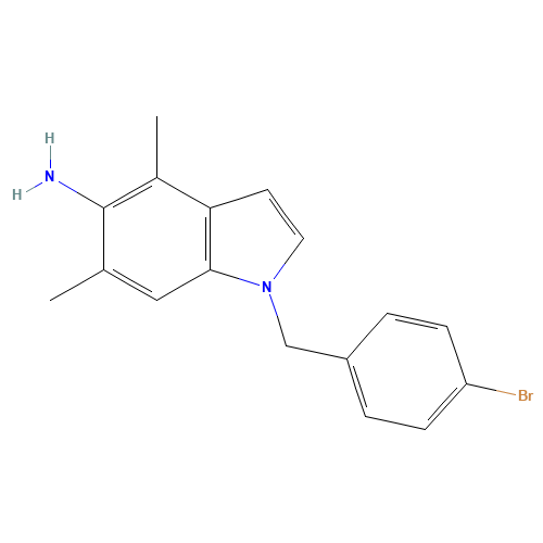 1-[(4-bromophenyl)methyl]-4,6-dimethylindol-5-amine (CAS: 1114453-61-0) - Related Chemical Product