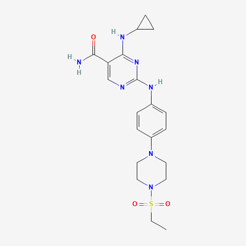 4-(cyclopropylamino)-2-[4-(4-ethylsulfonylpiperazin-1-yl)anilino]pyrimidine-5-carboxamide (CAS: 1198300-79-6) - Related Chemical Product
