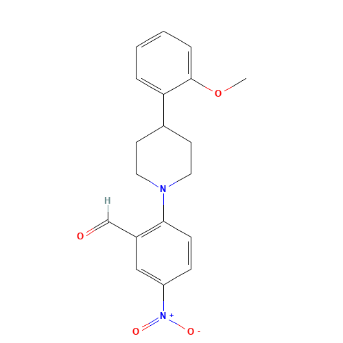 2-[4-(2-methoxyphenyl)piperidin-1-yl]-5-nitrobenzaldehyde (CAS: 301334-94-1) - Related Chemical Product