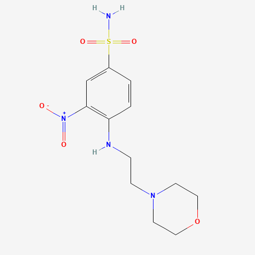 4-(2-morpholin-4-ylethylamino)-3-nitrobenzenesulfonamide (CAS: 610261-21-7) - Chemical Structure and Molecular Formula 