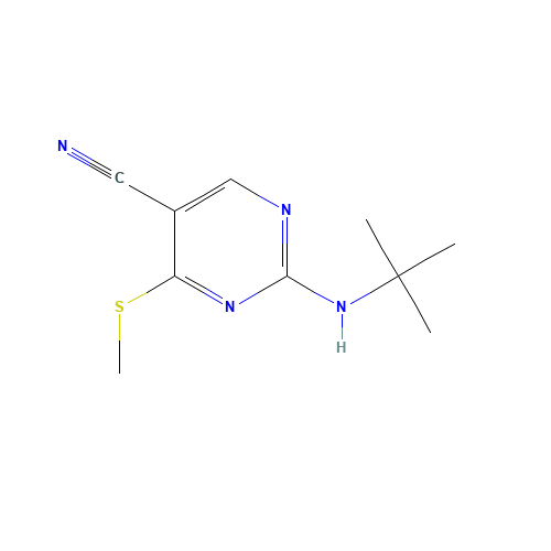 2-(tert-butylamino)-4-methylsulfanylpyrimidine-5-carbonitrile (CAS: 1403865-00-8) - Related Chemical Product