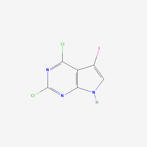 2,4-dichloro-5-iodo-7H-pyrrolo[2,3-d]pyrimidine (CAS: 1012785-51-1) - Chemical Structure and Molecular Formula 