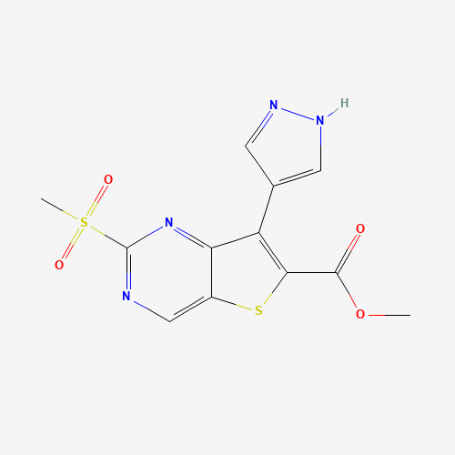 methyl 2-methylsulfonyl-7-(1H-pyrazol-4-yl)thieno[3,2-d]pyrimidine-6-carboxylate (CAS: 1462950-32-8) - Related Chemical Product