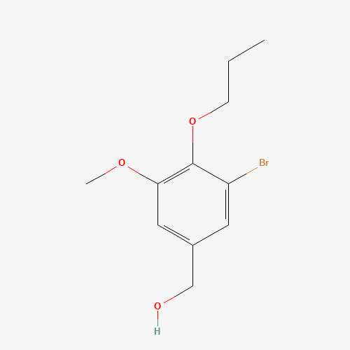 (3-bromo-5-methoxy-4-propoxyphenyl)methanol (CAS: 116754-27-9) - Chemical Structure and Molecular Formula 