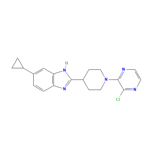 2-[1-(3-chloropyrazin-2-yl)piperidin-4-yl]-6-cyclopropyl-1H-benzimidazole (CAS: 1350355-86-0) - Related Chemical Product