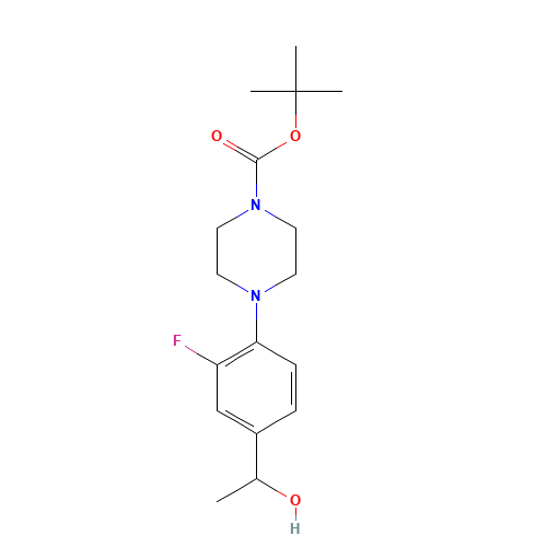 tert-butyl 4-[2-fluoro-4-(1-hydroxyethyl)phenyl]piperazine-1-carboxylate (CAS: 1364454-23-8) - Related Chemical Product
