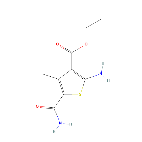 ethyl 2-amino-5-carbamoyl-4-methylthiophene-3-carboxylate (CAS: 43028-63-3) - Related Chemical Product